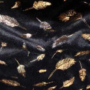 Flannel with gold and silver foil stamping